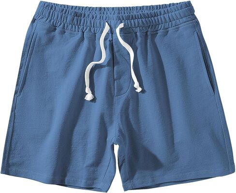 Arloesi Mens Athletic Workout 5.5" Cotton Sweat Shorts with Pockets in Saudi Arabia
