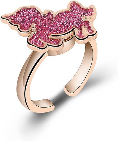 COLORFUL BLING Cute Cartoon Spinner Strawberry Planets Flowers Rings for Little Girls Adjustable Fidget Rotating Lovely Mushroom Ring Anxiety Women Jewelry in Saudi Arabia
