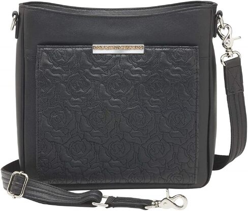 Gun Tote'n Mamas GTM Embroidered Lambskin Cross-Body Tactical Bag Accessories, Black in Kuwait