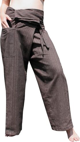 RaanPahMuang Striped Thai Fisherman Pants Men Women Loose Yoga Pirate Harem in Saudi Arabia