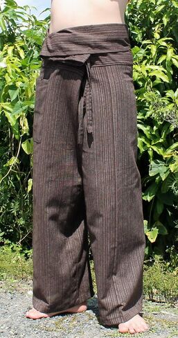 RaanPahMuang Striped Thai Fisherman Pants Men Women Loose Yoga Pirate Harem in Saudi Arabia