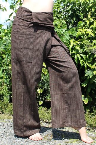 RaanPahMuang Striped Thai Fisherman Pants Men Women Loose Yoga Pirate Harem in Saudi Arabia
