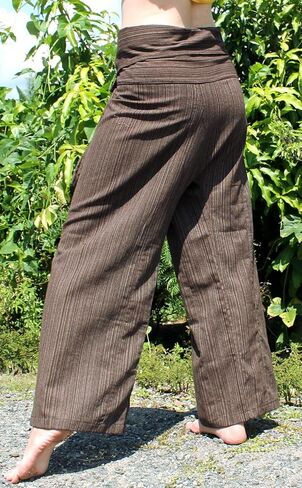 RaanPahMuang Striped Thai Fisherman Pants Men Women Loose Yoga Pirate Harem in Saudi Arabia