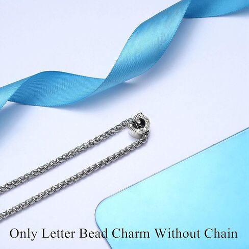 Sllaiss 925 فضة حرف الخرز سحر للنساء الرجال الذهب الأبيض مطلي ستار القلب الأولي حبة الأبجدية A-Z in Kuwait