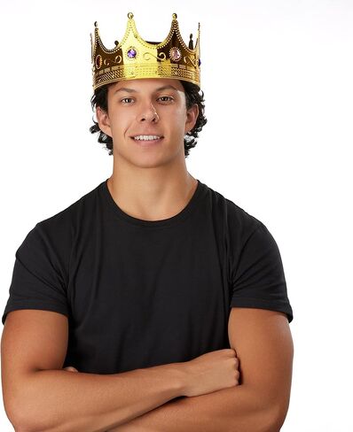 مجموعة من 4 قطع تاج ملكة وتاج الحرباء الكوني، مكونة من 3 قطع تاج ذهبي متنوع وتاج ملكي ملكي، إكسسوارات أزياء للحفلات in Kuwait