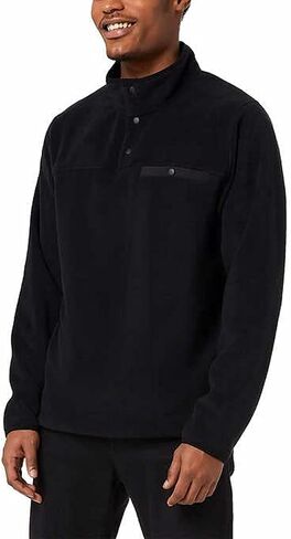 32 Degrees Men’s Quarter Snap Pullover (XXL, Black) in Saudi Arabia