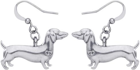 LONYOO Vintage Dachshund Earrings Dog Gifts for Women Girls Lovers Antique Zinc Alloy Pets Jewelry Creative Puppy Charms in Saudi Arabia