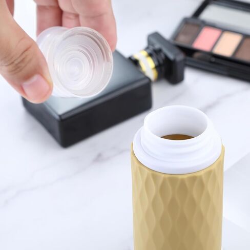 زجاجات Gemice بحجم السفر لمستلزمات النظافة، زجاجات سفر محمولة سعة 3 أونصة معتمدة من إدارة أمن المواصلات الأمريكية، حاويات بحجم مناسب للسفر ومضادة للتسرب وقابلة للعصر، ملحقات السفر لوشن الشامبو والبلسم (4 عبوات) in Kuwait