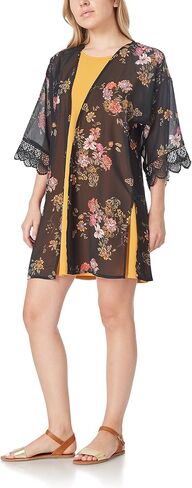 WallFlower Women's Sleeveless Swing Dress & Printed Kimono Set in Kuwait