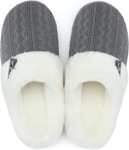 TUOBUQU شبشب نسائي مريح من الإسفنج الذكي شبشب منزلي دافئ من القطيفة للاستخدام الداخلي والخارجي لغرفة النوم مع بطانة من الفرو in Kuwait