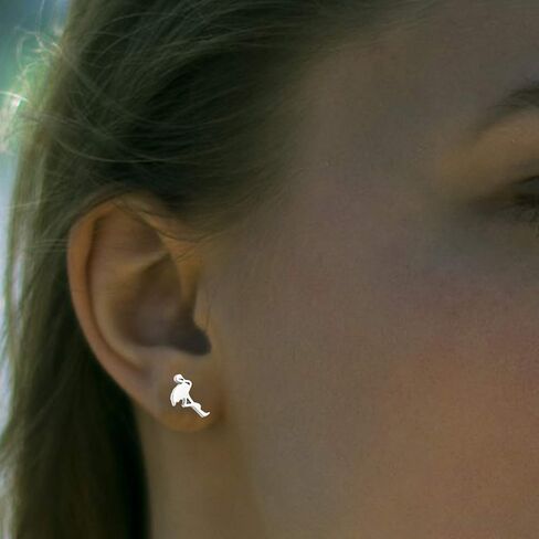 أقراط فلامينجو مرصعة بزوجين من الفولاذ المقاوم للصدأ أقراط فلامينجو استوائية رائعة للفتيات الصديقات والنساء in Kuwait