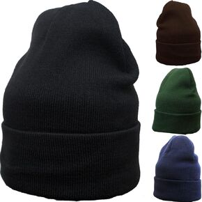 ABOTE 4 Pack Beanie Hats for Men, Knitted Cap Beanies for Women (Black/Dark Blue/Dark Green/Brown) in Saudi Arabia