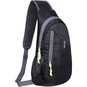 Peicees Sling Bag For Men Women Chest Bag Small Shoulder Bag Crossbody Backpack For Hiking Travel