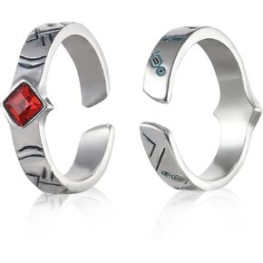 ZHUOXING Anime Ring - Tanjirou Cosplay Anime حلقات مفتوحة قابلة للتعديل مجوهرات مانغا للنساء والفتيات
