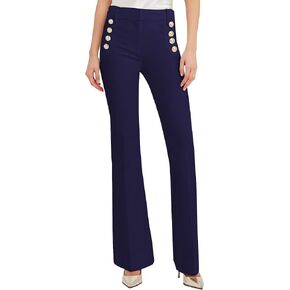 Famulily Womens Classy High Waist Double Breasted Flared Sailor Trousers Pants with Hide Zipper in Saudi Arabia