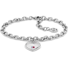 Tommy Hilfiger Women's Jewelry Heart Chain Bracelet Color: Silver (Model: 2780553) in Kuwait