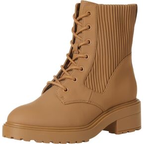 Amazon Essentials Women's Rubberized Combat Boot with Chunky Outsole