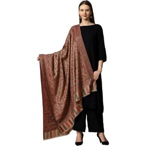 SWI WITH LABEL Women's Kashmiri Kani Woven Wool Shawl (2J41)