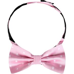 Dan Smith Bow Tie 25.6"-Neck-Size Clip-On Pretied Bowties Pocket-Square Cufflink Set
