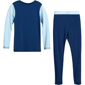 Black Bear Boys' Thermal Underwear Set - 2-Piece Performance Base Layer Long Sleeve T-Shirt and Long Johns Set
