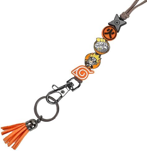 Bioworld The Naruto Shippuden Metal Charm Lanyard and Tassel Keychain in Saudi Arabia