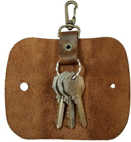 Hide & Drink, Leather Key Wrap W/Lobster, Keychain Holder, Pocket Accessories, Handmade Includes 101 Year Warranty :: Bourbon Brown in Saudi Arabia