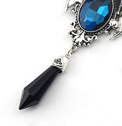 Yissw Halloween Retro Animal Bat Wing Crystal Pendant for Women Girls Western Style Geometry Gothic Necklace in Kuwait