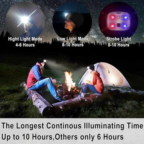 YogerYou Beanie Hat with Led Light Mens Gift for Christmas Adult Women Men Unique Stocking Stuffers Winter Hat for Camping Black in Kuwait