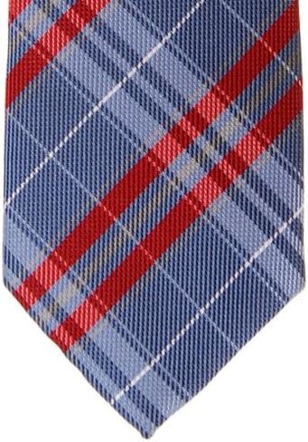 Retreez Stylish Plaid Checkered Woven Microfiber Skinny Tie in Saudi Arabia