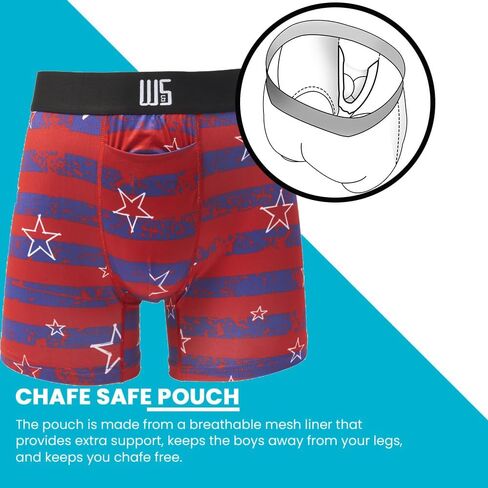 Warriors & Scholar Men’s Trunk Underwear – Moisture-wicking Trunk Boxer Briefs in Kuwait