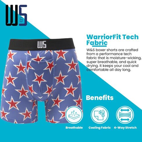 Warriors & Scholar Men’s Trunk Underwear – Moisture-wicking Trunk Boxer Briefs in Kuwait