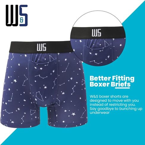 Warriors & Scholar Men’s Trunk Underwear – Moisture-wicking Trunk Boxer Briefs in Kuwait