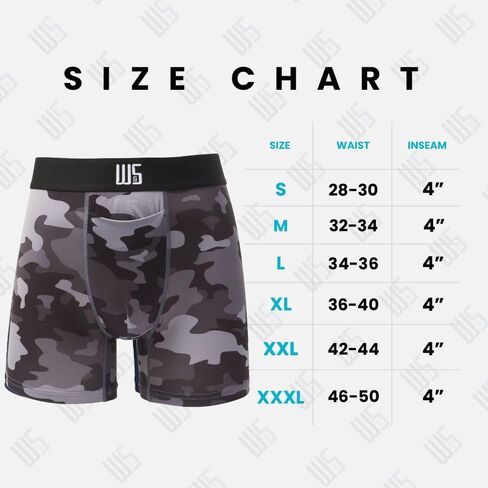 Warriors & Scholar Men’s Trunk Underwear – Moisture-wicking Trunk Boxer Briefs in Kuwait