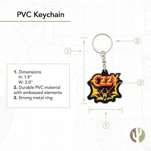ميدالية مفاتيح على شكل صبار الصحراء أوزي أوزبورن مصنوعة من مادة PVC وحامل مفاتيح السيارة (تصميم 4) in Saudi Arabia