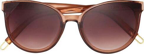 Nine West Women's Sima Round Sunglasses, Crystal Tan, 63 mm in Saudi Arabia