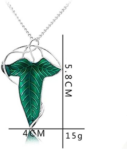 3 قطع مجموعة واحدة من لورد أوف ذا رينغز أروين ايفنستار قلادة أوراق خضراء وأقراط متدلى 925 فضة مطلي أبيض 3 أمبير زركونيا الجنية الأميرة الشفق ستار قلادة in Kuwait