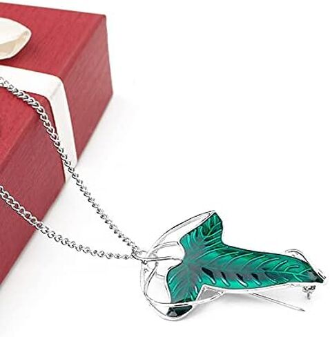 3 قطع مجموعة واحدة من لورد أوف ذا رينغز أروين ايفنستار قلادة أوراق خضراء وأقراط متدلى 925 فضة مطلي أبيض 3 أمبير زركونيا الجنية الأميرة الشفق ستار قلادة in Kuwait