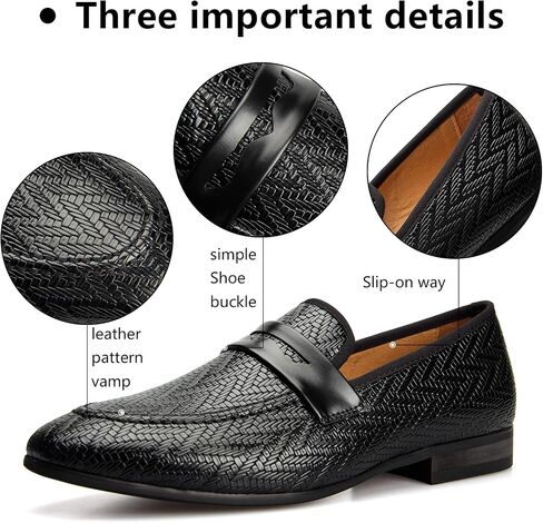 Meijiana Men's Fashion Classic Loafers Luxury Loafer Shoes and Weeding Dress Shoes for Men in Kuwait