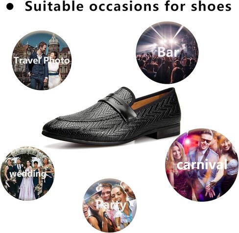 Meijiana Men's Fashion Classic Loafers Luxury Loafer Shoes and Weeding Dress Shoes for Men in Kuwait