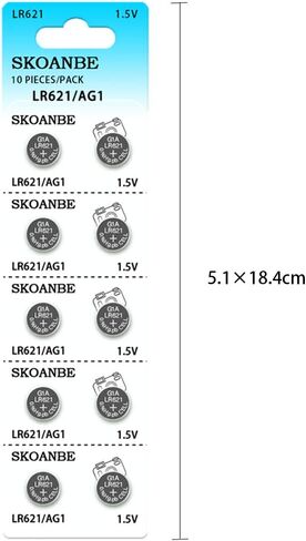 SKOANBE 10 قطعة LR621 AG1 SR621SW 364 LR60 164 1.5 فولت بطارية الساعة in Kuwait