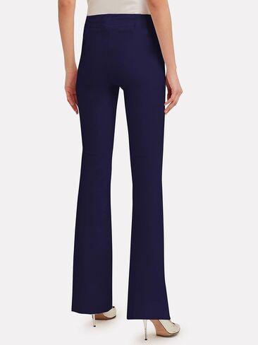 Famulily Womens Classy High Waist Double Breasted Flared Sailor Trousers Pants with Hide Zipper in Kuwait