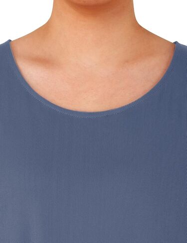 مويسي بلوزة تونيك أنيقة للنساء 3/4 كم بحافة غير متساوية بلوزة شبكية أنيقة in Kuwait