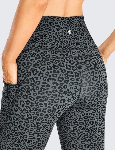 CRZ YOGA Women's Naked Feeling Long Biker Shorts - 10'' High Waisted Workout Gym Running Spandex Shorts Side Pockets in Kuwait