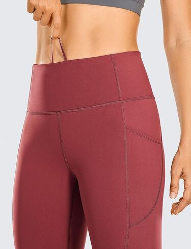 CRZ YOGA Women's Naked Feeling Long Biker Shorts - 10'' High Waisted Workout Gym Running Spandex Shorts Side Pockets in Kuwait
