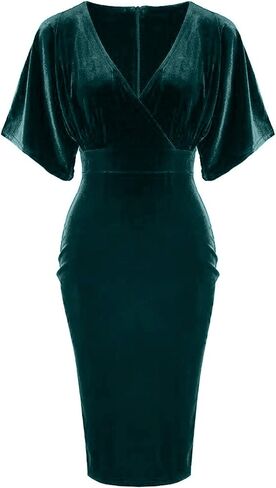 فستان من المخمل ذو أكمام على شكل فراشة من ثوب Towntown من الخمسينيات in Kuwait