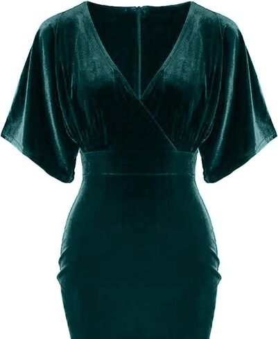 فستان من المخمل ذو أكمام على شكل فراشة من ثوب Towntown من الخمسينيات in Kuwait