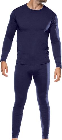 طقم ملابس داخلية حرارية للرجال مكون من قطعتين من Body Glove، قميص مبطن بالصوف الدافئ وسروال طويل للشتاء - طبقة أساسية للرجال in Kuwait