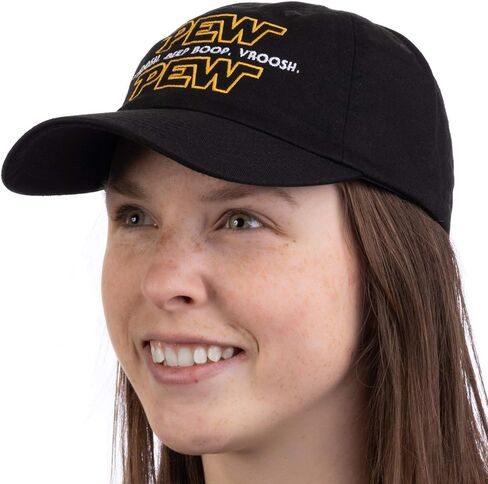 قبعة Pew Pew Wars | Funny Sci-fi Star Noises Science Geeky قبعة Nerdy Dad (قبعة داد) سوداء in Kuwait