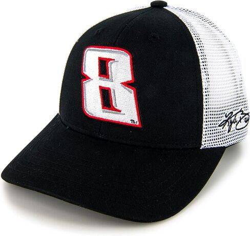 Checkered Flag Sports Kyle Busch 2023 Big Number 8 White Mesh Hat Black/White in Saudi Arabia