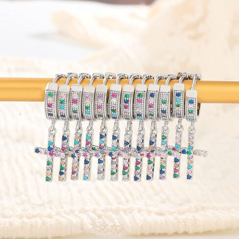 أقراط متقاطعة مطلية بالذهب 18 قيراط مع الزركونيوم الملون للنساء والرجال أقراط حلقية متقاطعة متدلية على شكل قلب سبايك متقاطع أولي أقراط الكفة هوجي الحد الأدنى من المجوهرات للنساء والفتيات in Kuwait